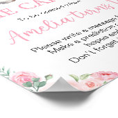 コアラピンクフローラ誕生日パーティータイムカプセルサイン ポスター (角)