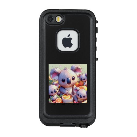コアラファミリーの楽しいティータイム LifeProof iPhoneケース (裏面)