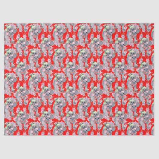 コアラファミリーレッドクリスマス 薄葉紙 (正面)