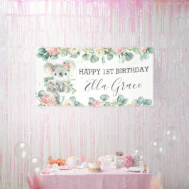 コアラフローラユーカリグリーナリーウェルカムバックドロップ  横断幕