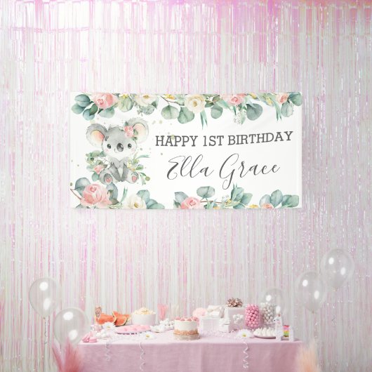 コアラフローラユーカリグリーナリーウェルカムバックドロップ 横断幕 (パーティー)