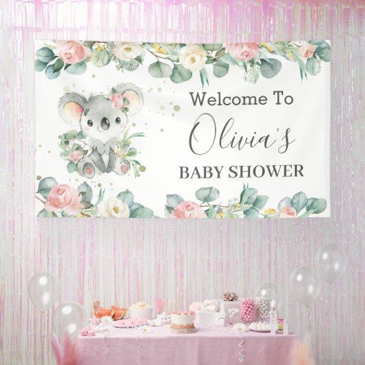 コアラフローラユーカリプスグリーンリーウェルカムバックドロップ 横断幕 (パーティー)