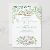 コアラブッシュベビーベビーシャワー招待状 招待状 (正面)