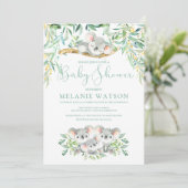 コアラブッシュベビーベビーシャワー招待状 招待状 (スタンド正面)