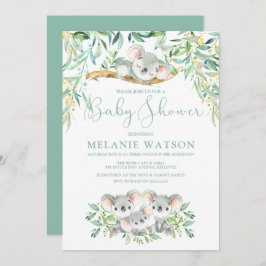 コアラブッシュベビーベビーシャワー招待状 招待状
