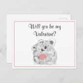 コアラブヴァレンティーンズデー シーズンポストカード (正面/裏面)