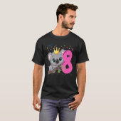 コアラプリンセス8位誕生日ガール8歳テーマ Tシャツ (正面フル)