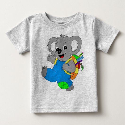 コアラベアとバックパック ベビーTシャツ (正面)