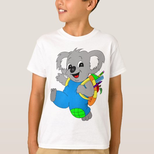 コアラベアとバックパック Tシャツ (正面)
