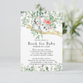 コアラベアの男の子ベビーシャワーブックカード エンクロージャーカード (スタンド正面)