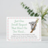 コアラベアの赤ちゃんシャワーにおすすめの本を持ってきてください カード ピンク 女の子 (スタンド正面)