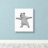 コアラベアアットヨガフィットネス キャンバスプリント (インサイチュ (ウッドフロア))