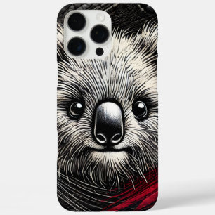 コアラベアイラストレーションオンテクスチャード iPhone 16 PRO MAXケース