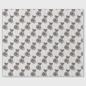 コアラベアウィズグラウチョグラスオン水玉模様 ラッピングペーパー (フラット)