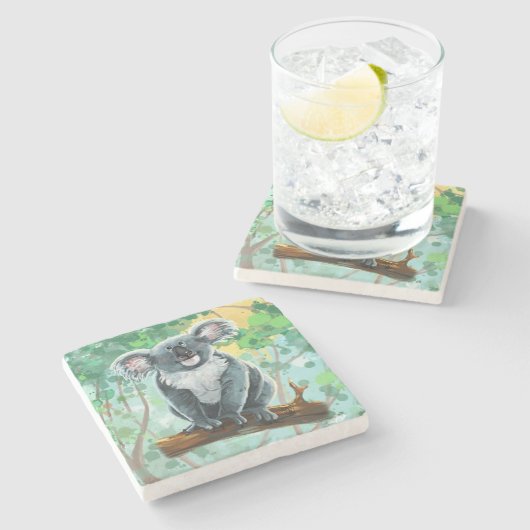 コアラベアギフト&アクセサリー ストーンコースター (横)