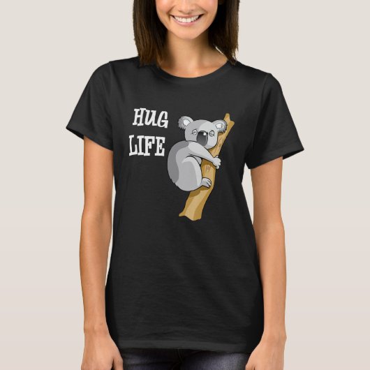コアラベアハグおもしろい引用文イカッコいいメージコアラ Tシャツ (正面)
