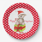 コアラベアハッピークリスマスパーティー紙プレート ペーパープレート (正面)