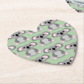 コアラベアベイビーシャワーグリーン男女兼用 ペーパーコースター (アングル)