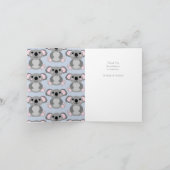 コアラベアベイビーシャワーブルーボーイ サンキューカード (内部)