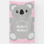 コアラベアベビーバビーブシャワーガール 横断幕 (縦)