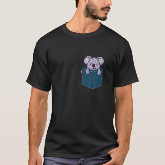コアラベアポケットオーストラリアオーストラリアかわいいジスト Tシャツ (正面)