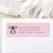 コアラベアーキッズカワイイ差出人住所ラベル ラベル (インサイチュ)