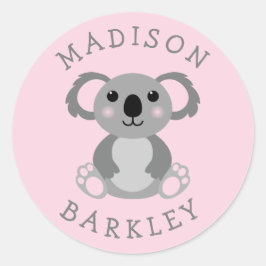 コアラベアーキッドのかわいい封筒用シールシール ラウンドシール