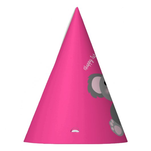 コアラベアーキュート子供の誕生日パーティー パーティーハット (左)