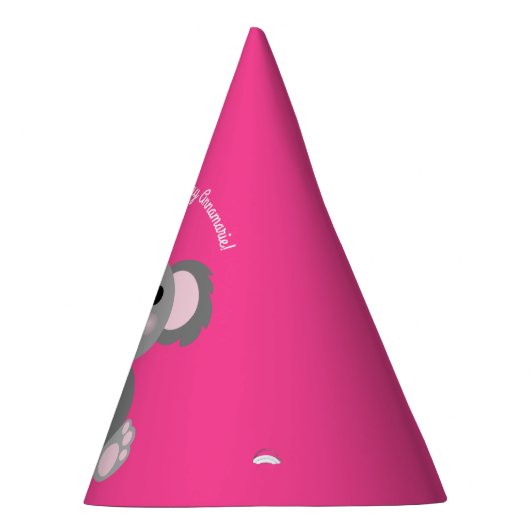 コアラベアーキュート子供の誕生日パーティー パーティーハット (右)