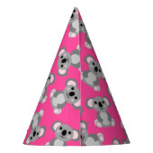 コアラベアーキュート子供の誕生日パーティー パーティーハット (裏面)