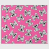 コアラベアーキュート子供の誕生日パーティー ラッピングペーパー (フラット)