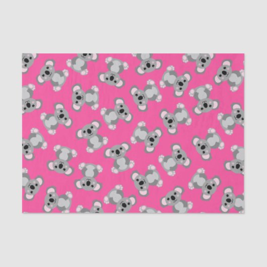コアラベアーキュート子供の誕生日パーティー 薄葉紙 (正面)