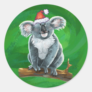 コアラベアークリスマス ラウンドシール