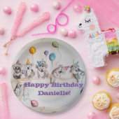 コアラベアーズバースデーパーティーガールズ紙プレート ペーパープレート (パーティー)