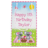 コアラベアーズピクニックピンクジンガムハッピーバースデー スモールペーパーバッグ (正面)