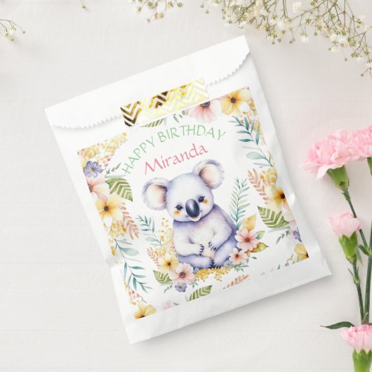 コアラベアーテーマガールズハッピーバースデー フェイバーバッグ (封をした状態)