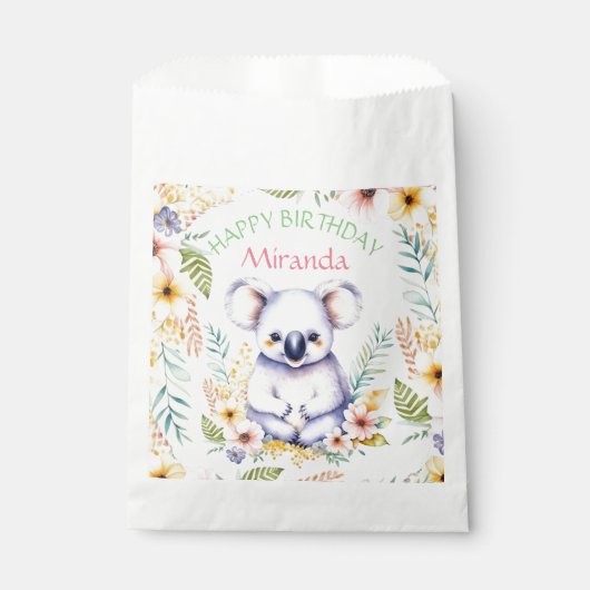 コアラベアーテーマガールズハッピーバースデー フェイバーバッグ (正面)
