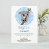 コアラベアーブルーバースデーパーティー 招待状 (スタンド正面)