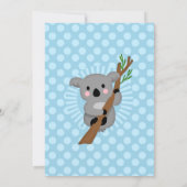 コアラベアーブルーバースデーパーティー 招待状 (裏面)