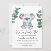 コアラベアーベビーシャワー招待状 招待状 (正面)