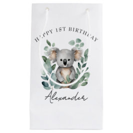 コアラベアーボーイズ1歳の誕生日パーティー スモールペーパーバッグ