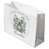 コアラベアーボーイズ1歳の誕生日パーティー ラージペーパーバッグ (裏面アングル)