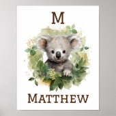 コアラベア子供部屋アート名 ポスター (正面)