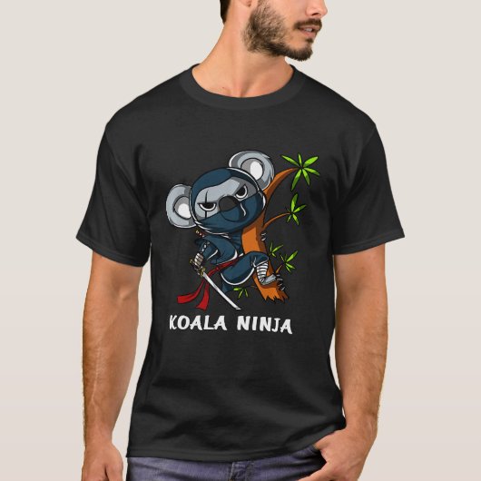 コアラベア忍者サムライ武術アーツアニマルキッズ Tシャツ (正面)