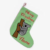 コアラベア登山ツリーサンダーコーブ スモールクリスマスストッキング (正面 (吊り時))