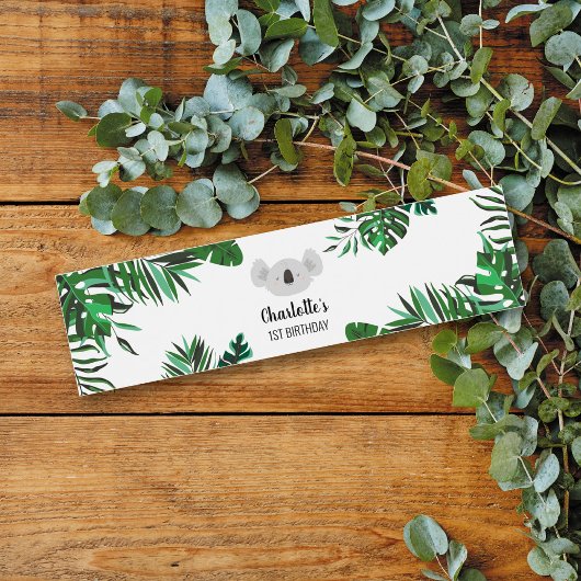 コアラベア誕生日ウォーターボトルラベル ペットボトルラベル