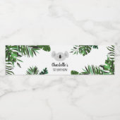 コアラベア誕生日ウォーターボトルラベル ペットボトルラベル (シングルラベル)