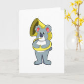 コアラベア　サックスで音楽.PNG カード (黄色い花)