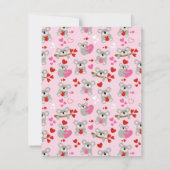 コアラベア バレンタインデー クラスルーム 学校 カード (裏面)