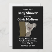 コアラベア　男女兼用　ベイビーシャワー 招待状 (正面)